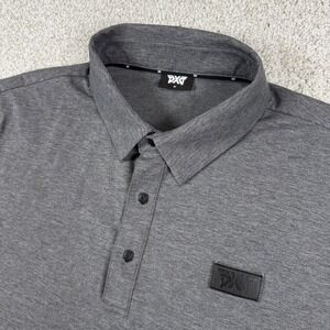 PXG Polo Shirt Men M Gray Short Sleeve Athletic Golf Top‎ MF22ATP1-96